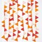 Orange Party Decorations - Ombre Felt Hanging Triangle Mini Bunting